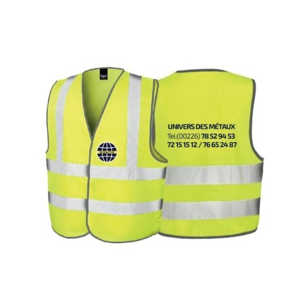 Gilets haute visibilité marqués